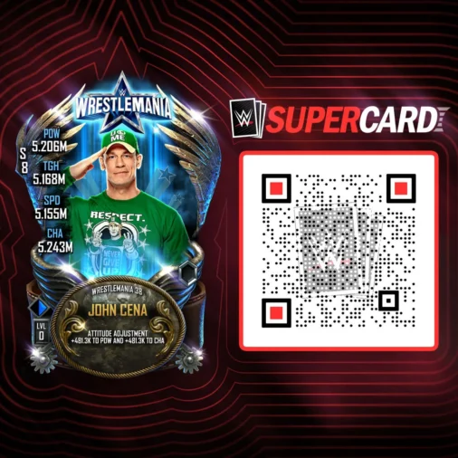 John Cena WWE supercard qr code