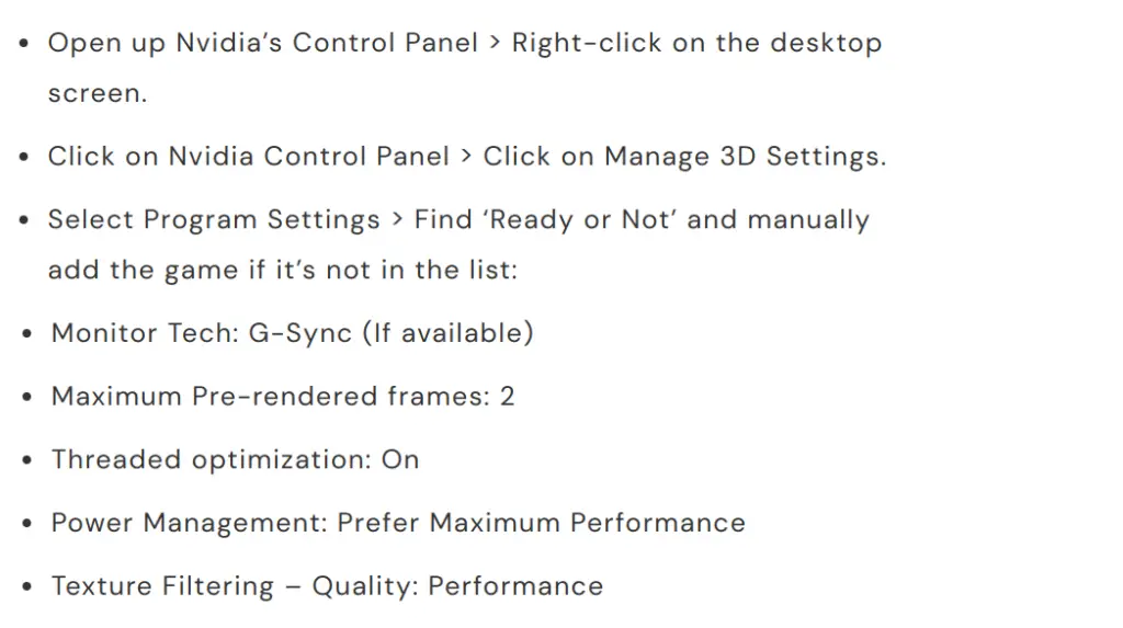 Adjust the NVIDIA GPU settings