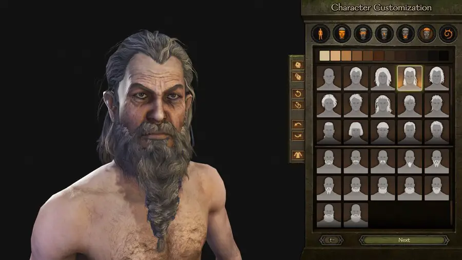 Mount & Blade 2 Bannerlord character creation and customization options